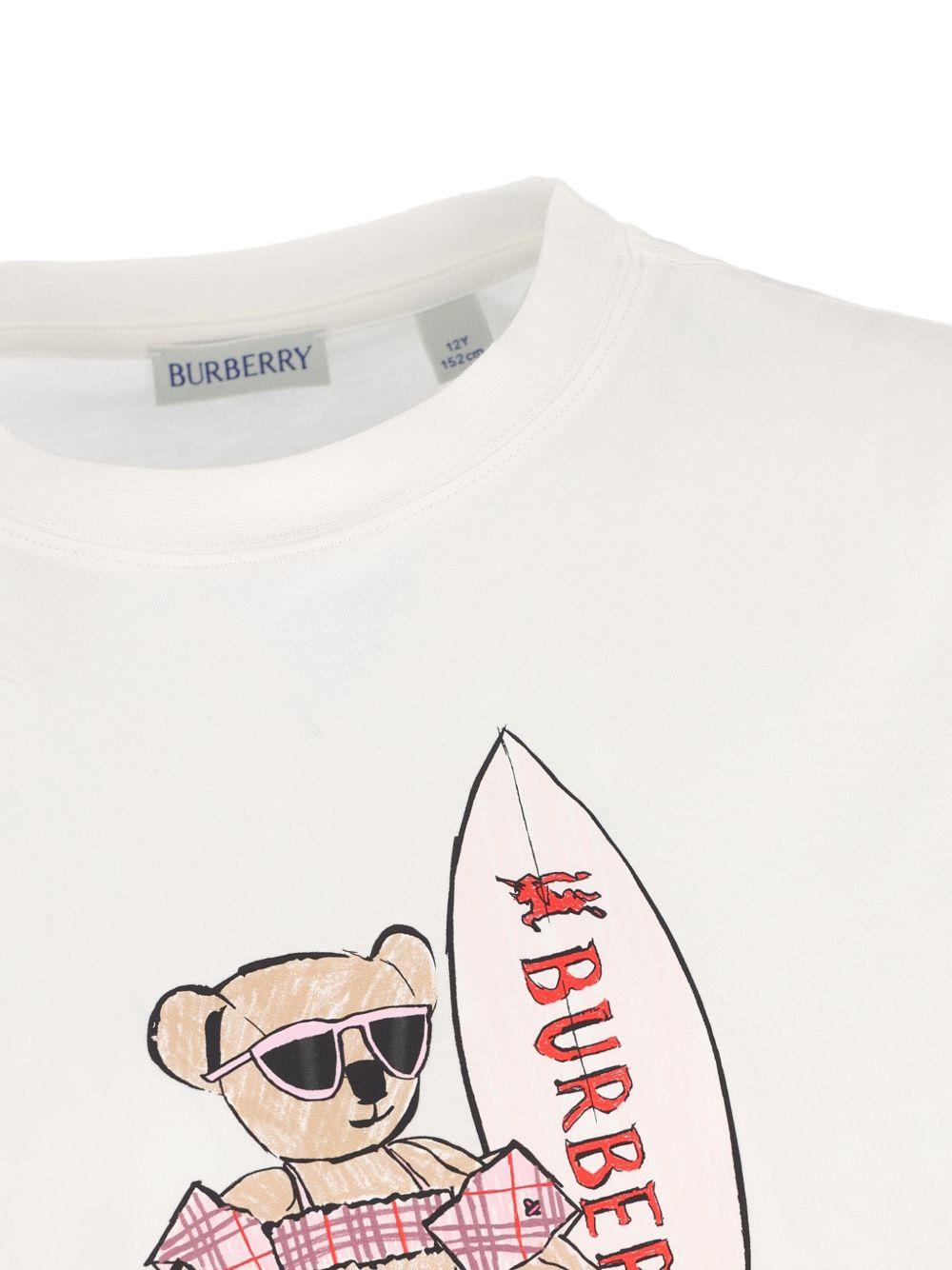 T-shirt bianca per bambina 8117541 A2014 Burberry Kids 