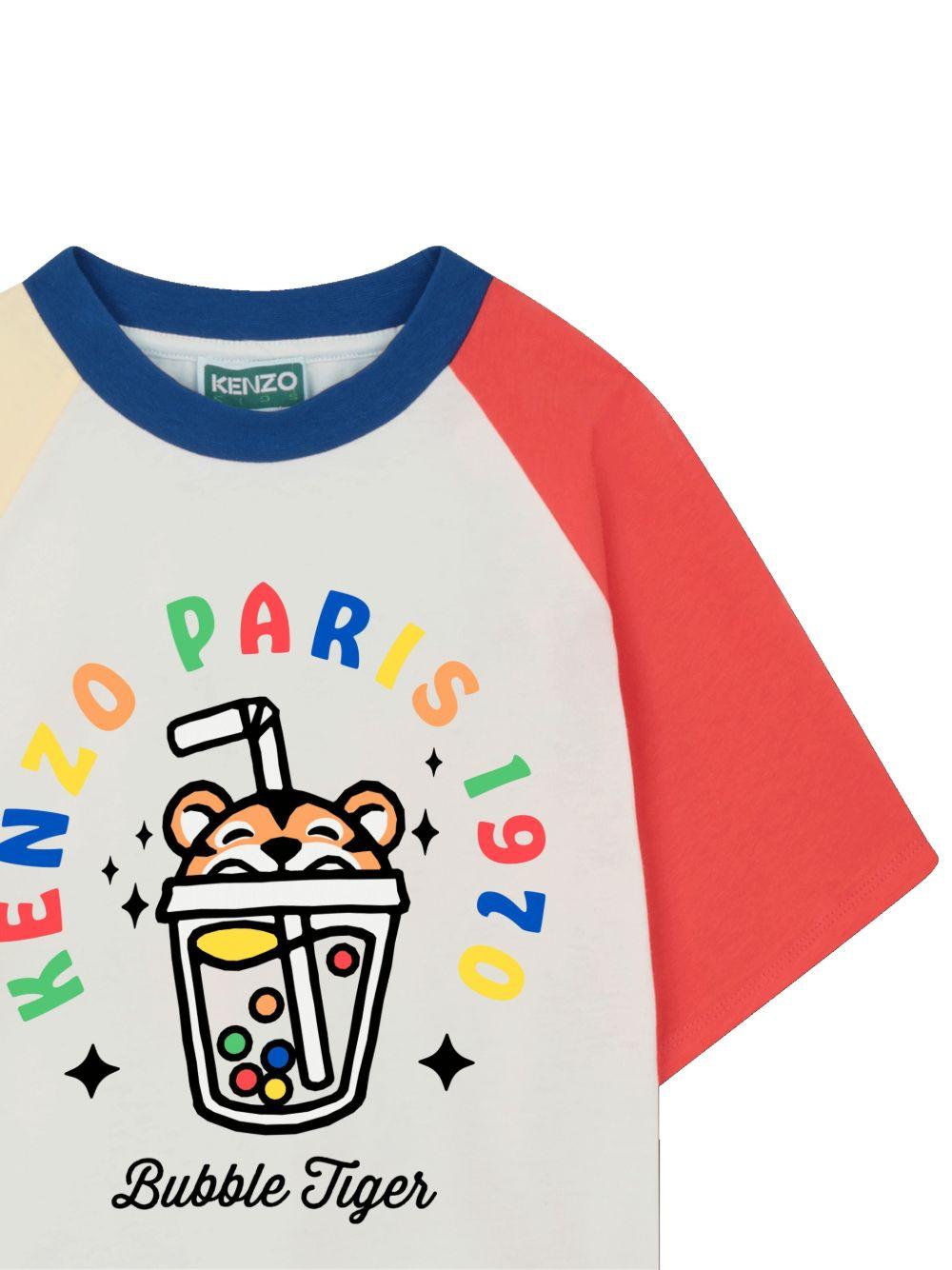 T-shirt bianco sporco per bambino K61852 117 Kenzo Kids 