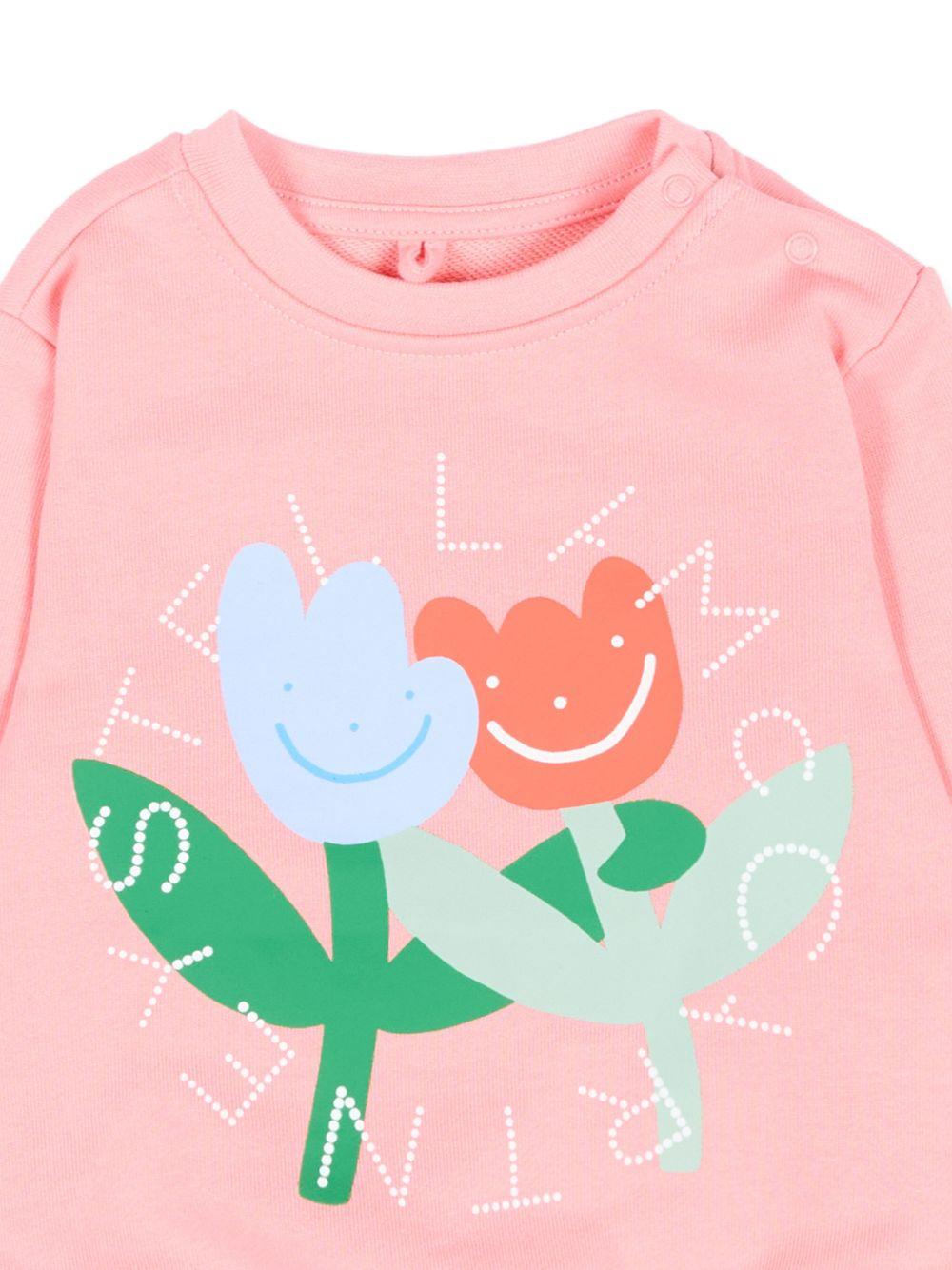Felpa rosa per neonata TY4110Z3409 509 Stella McCartney Kids 