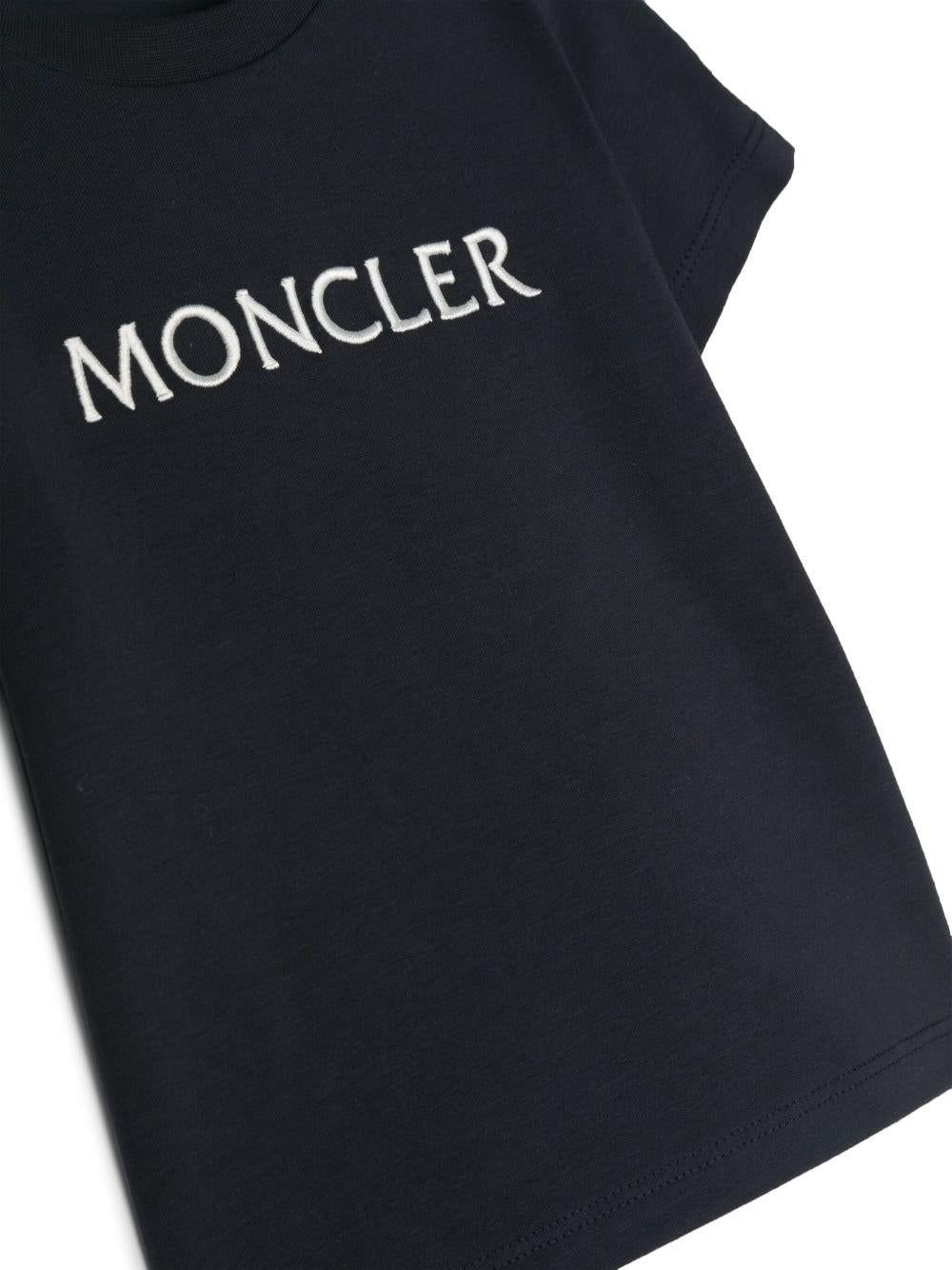 T-shirt blu navy per neonato 9518C0000689AUM 778 Moncler Kids 