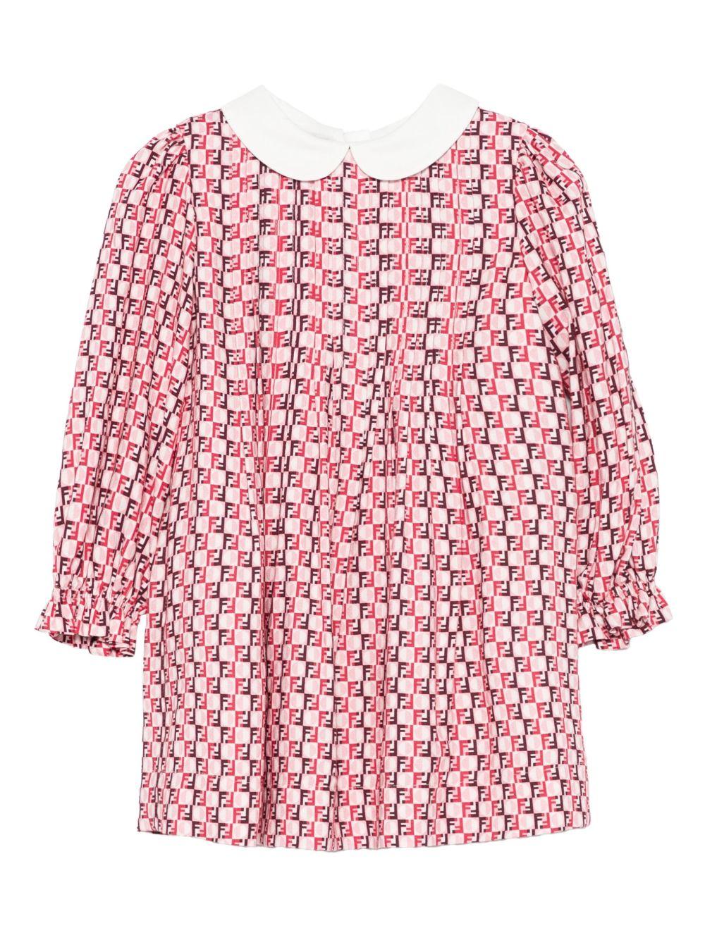 Abito rosso/bianco per neonata BFB573AYMG F1TKH Fendi Kids 