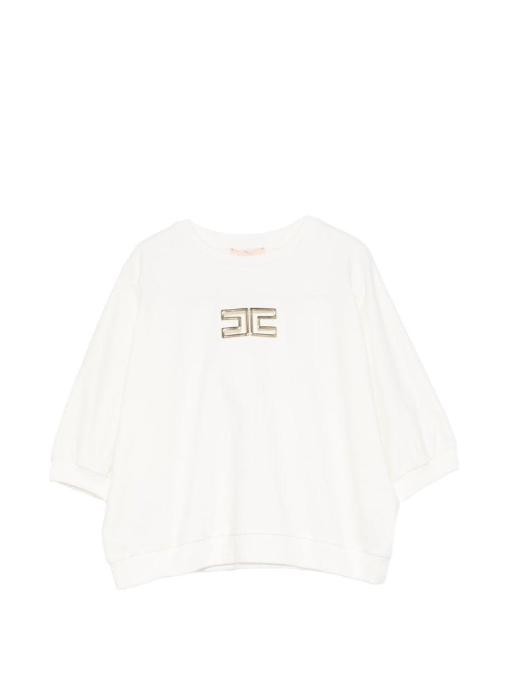 Felpa bianca per bambina EFFE1710FF002 0045 Elisabetta Franchi Kids 