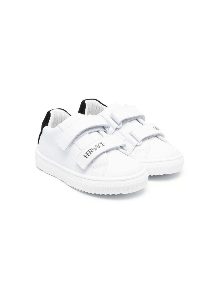 White sneakers for children with logo