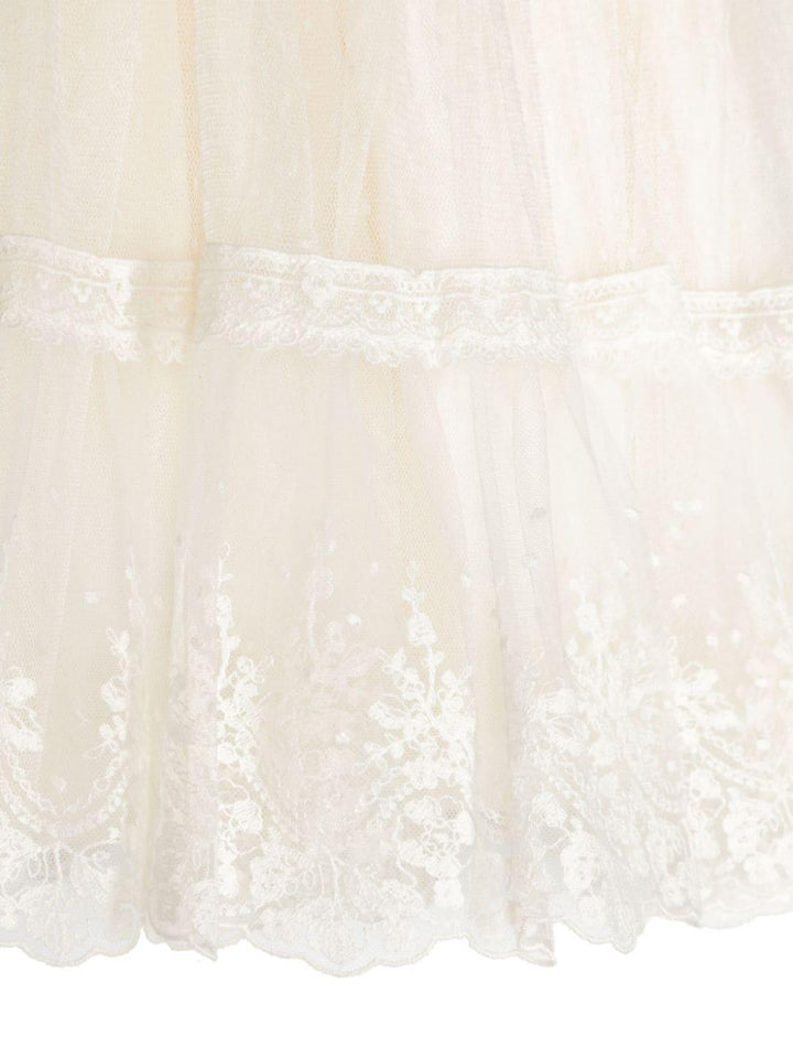 Beige tulle dress for girls