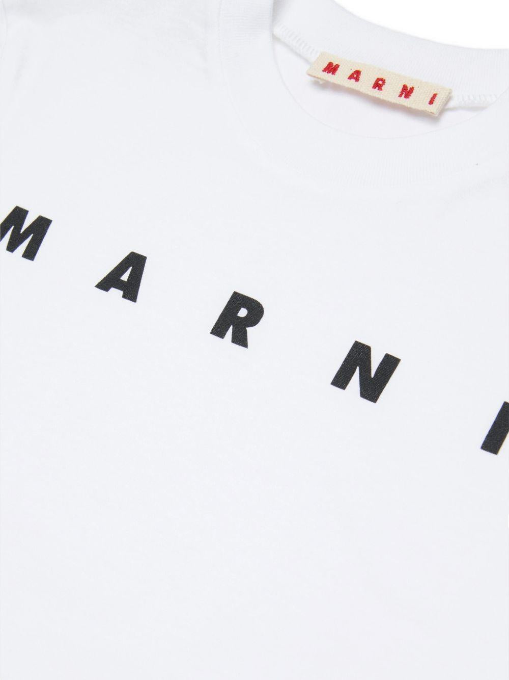 T-shirt bianca per bambino M01601M00RF 0M100 Marni Kids 