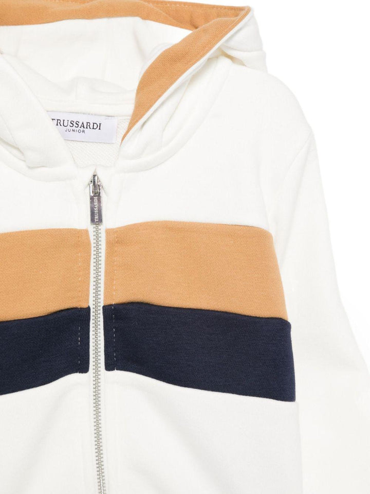 Felpa tricolore per neonato TIA25068FE O-W Trussardi Kids 