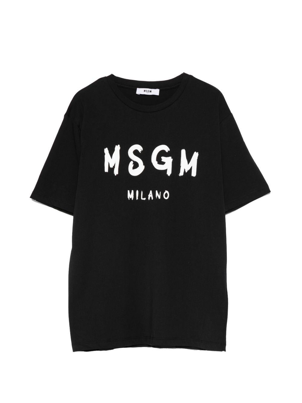 T-shirt nera per bambino S6MSJUTH001 110 Msgm Kids 