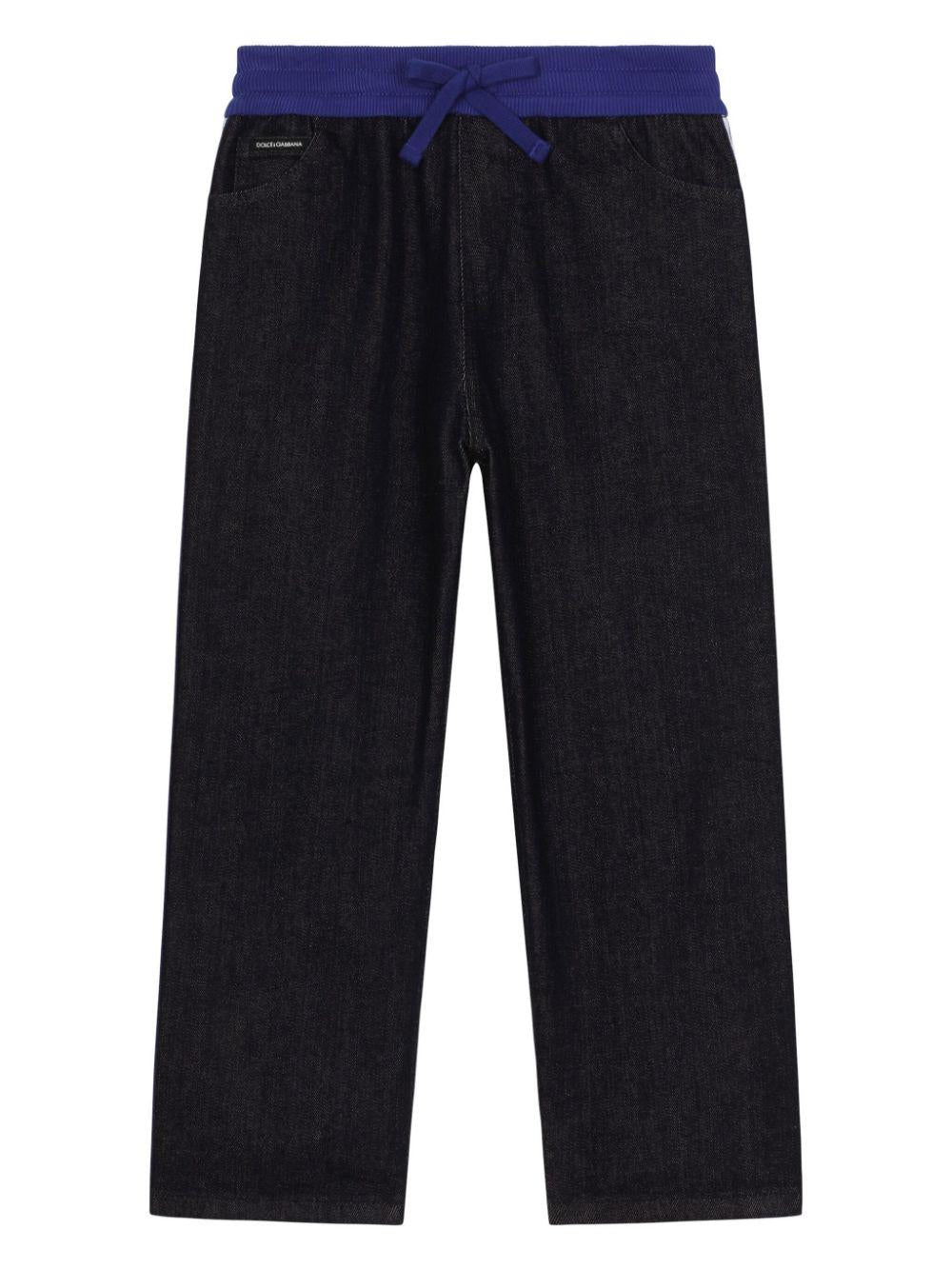Cotton denim trousers for children