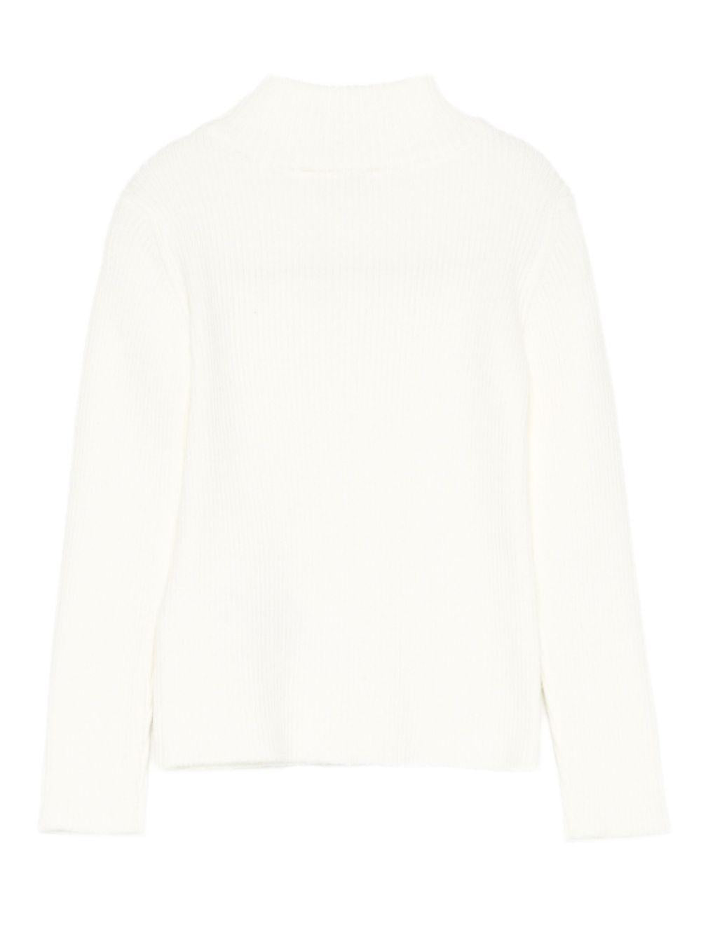 Maglione bianco sporco per neonata EGMA040CFL040 0004 Elisabetta Franchi Kids 