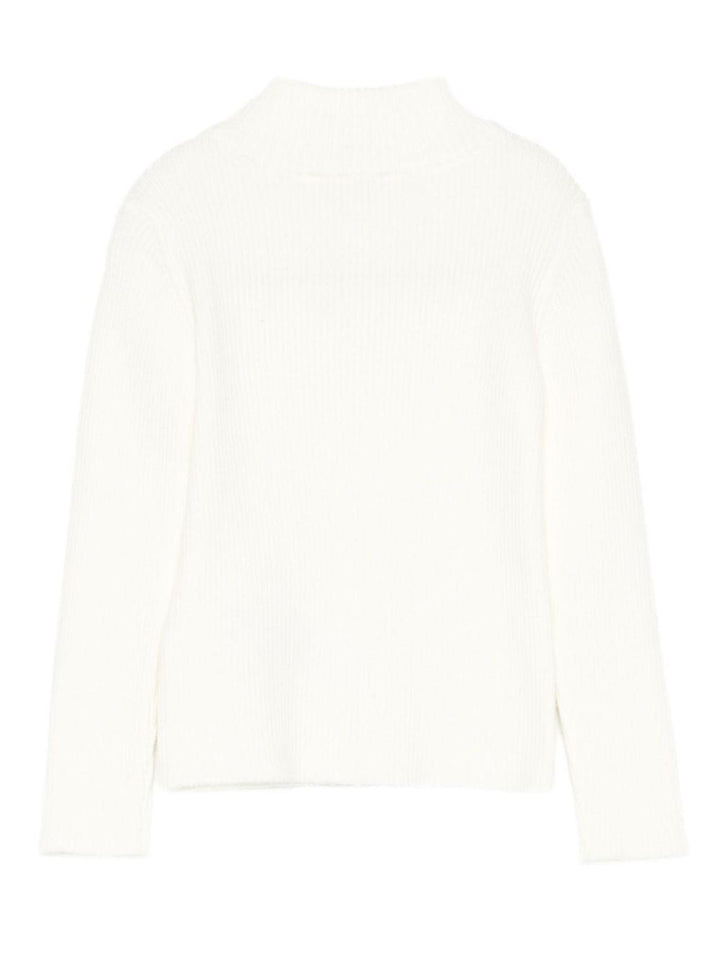 Maglione bianco sporco per neonata EGMA040CFL040 0004 Elisabetta Franchi Kids 