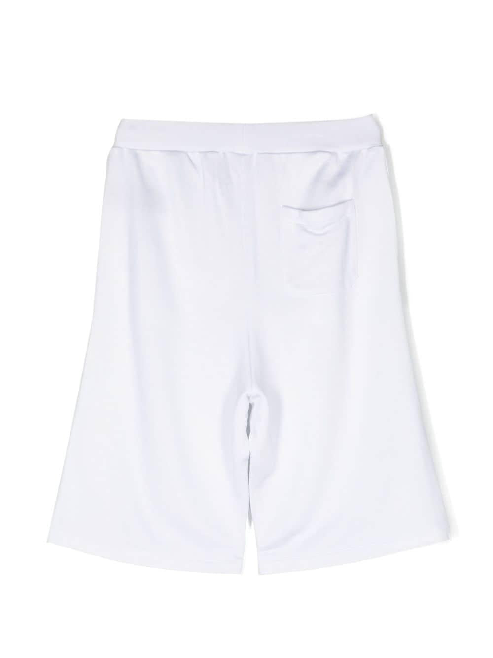 Bermuda bianca per bambino con logo