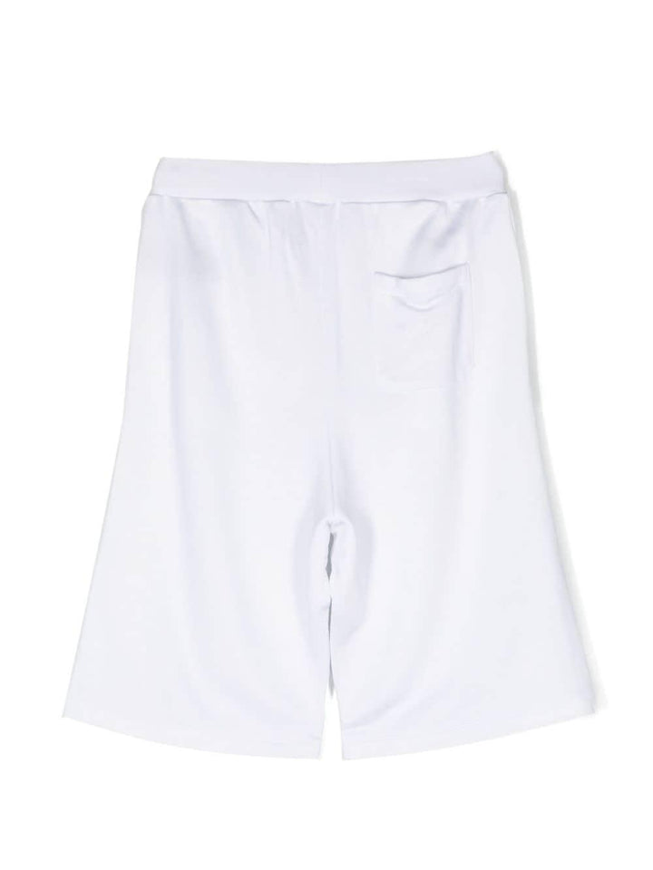 Bermuda bianca per bambino con logo