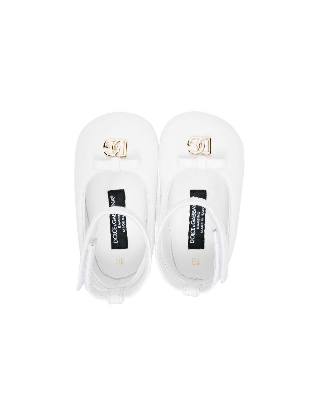 Ballerina bianca per neonata DK0065AB793 80001 Dolce & Gabbana Kids 