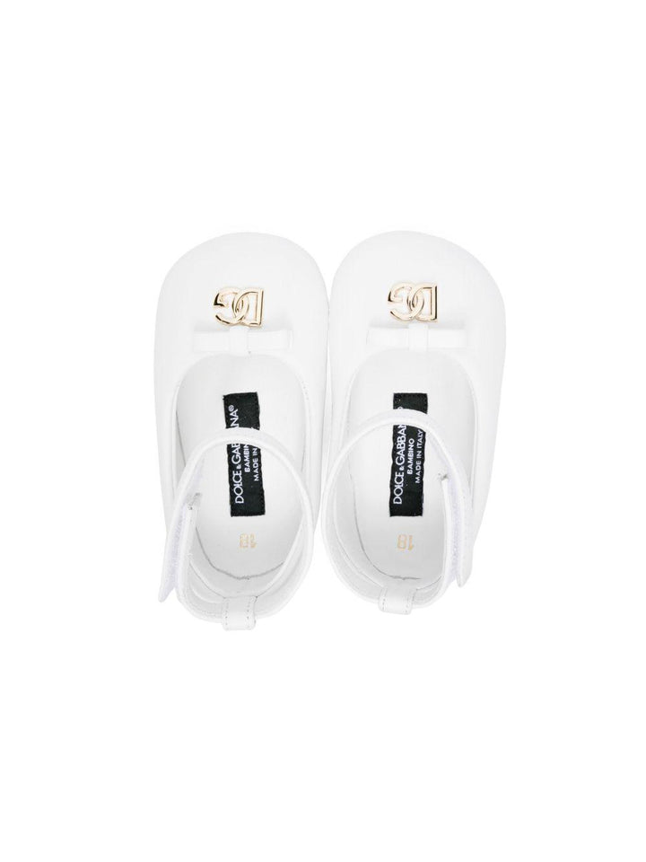 Ballerina bianca per neonata DK0065AB793 80001 Dolce & Gabbana Kids 