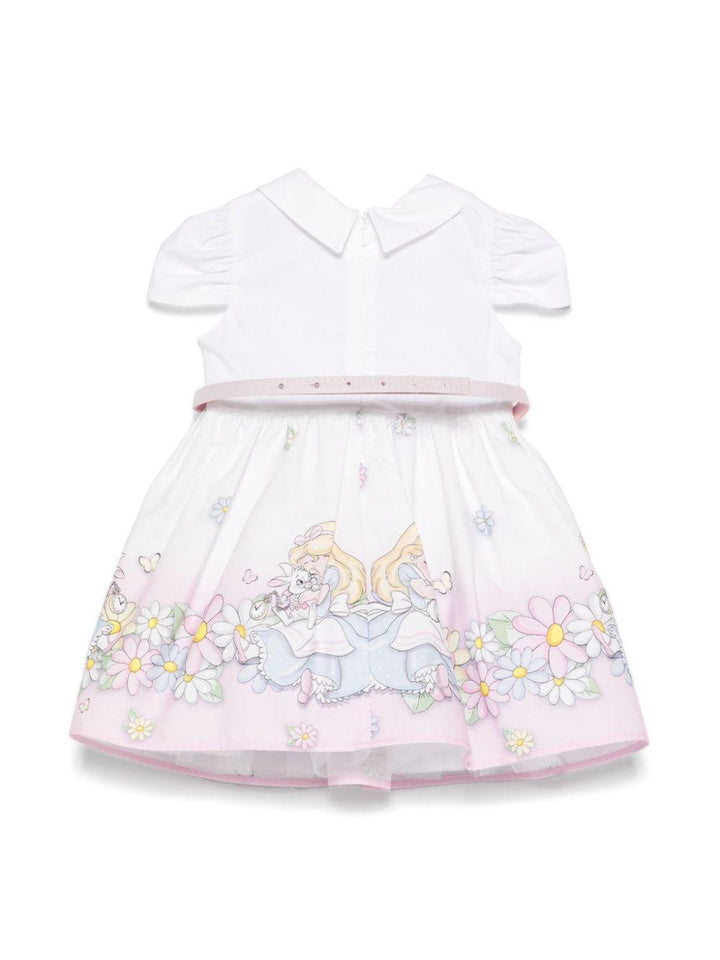 Abito bianco/multicolore per neonata