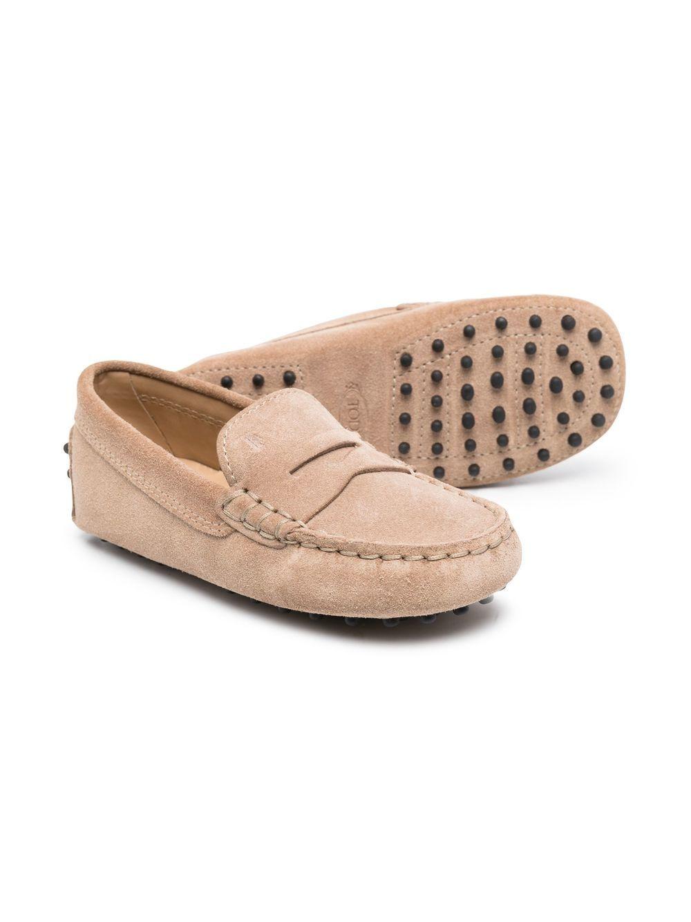 Tobacco brown moccasin for children