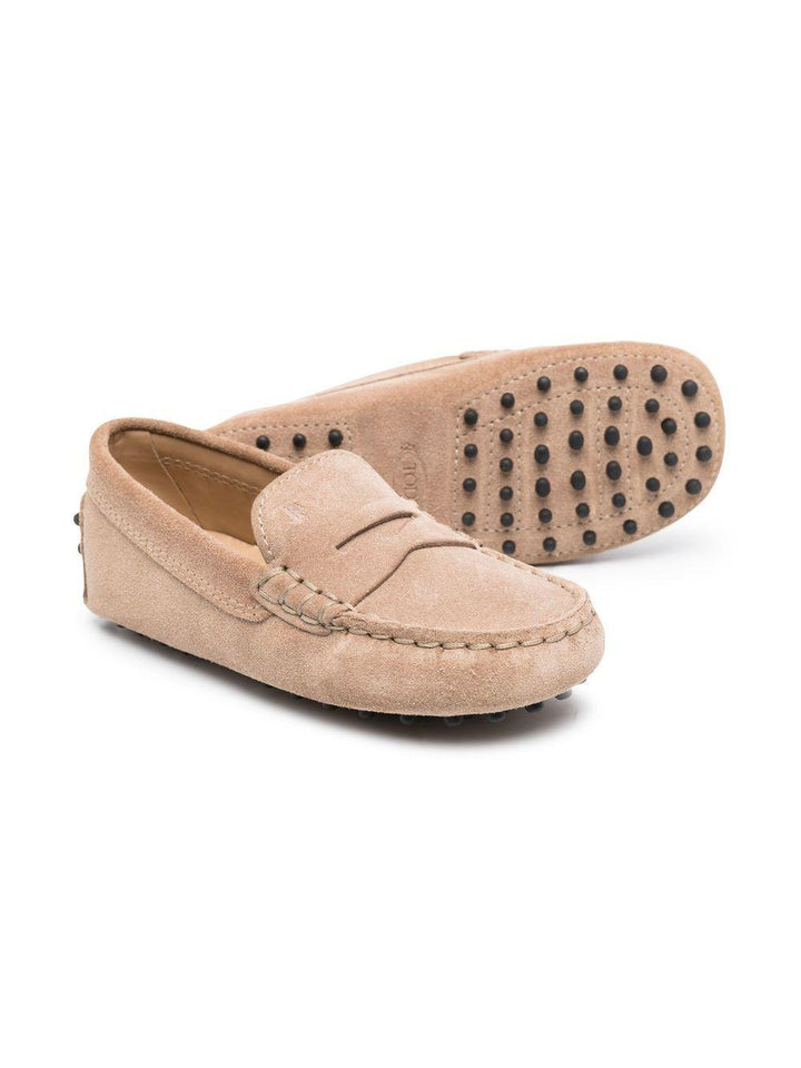 Tobacco brown moccasin for children