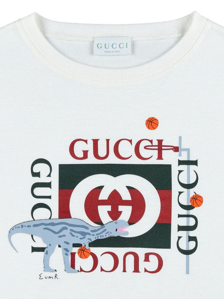 T-shirt bianco per bambino 575114XJHFH 9214 Gucci Kids 