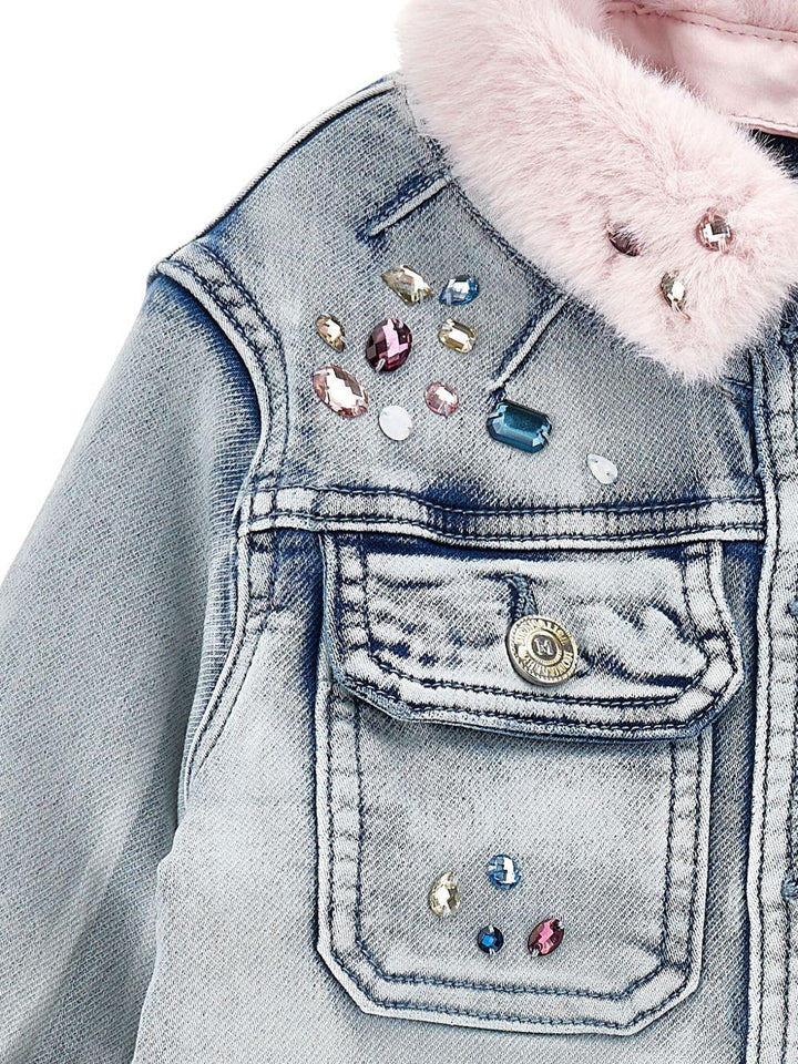 Giacca jeans per bambina 19F1026042 0062 Monnalisa Kids 