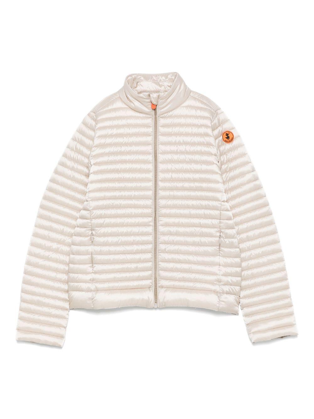 Giubbotto beige sabbia per bambina J31058GIRIS20 40003 Save The Duck Kids 