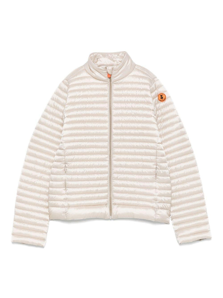 Giubbotto beige sabbia per bambina J31058GIRIS20 40003 Save The Duck Kids 