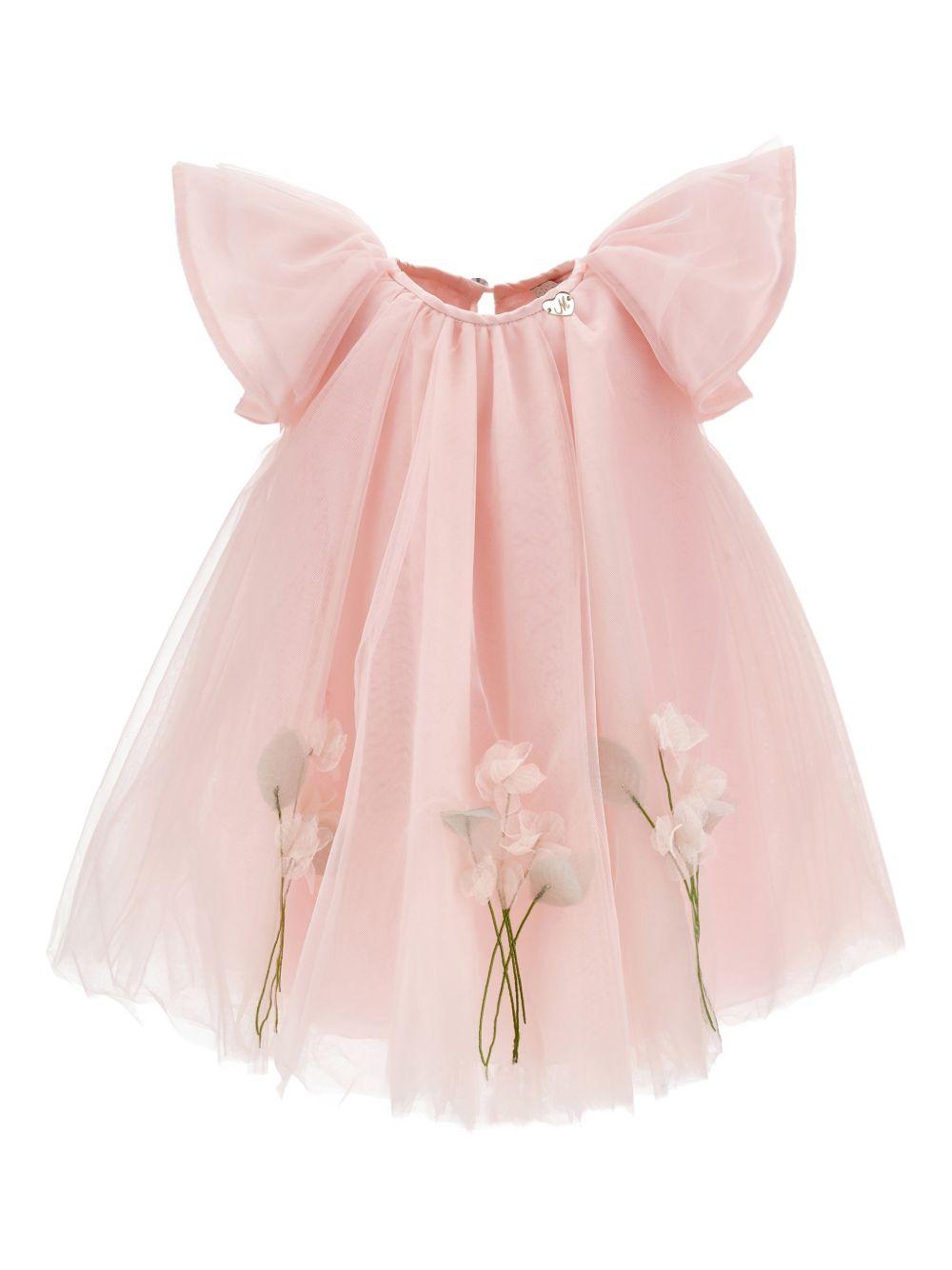 Abito rosa chiaro per neonata 73G9047747 0091 Monnalisa Kids 