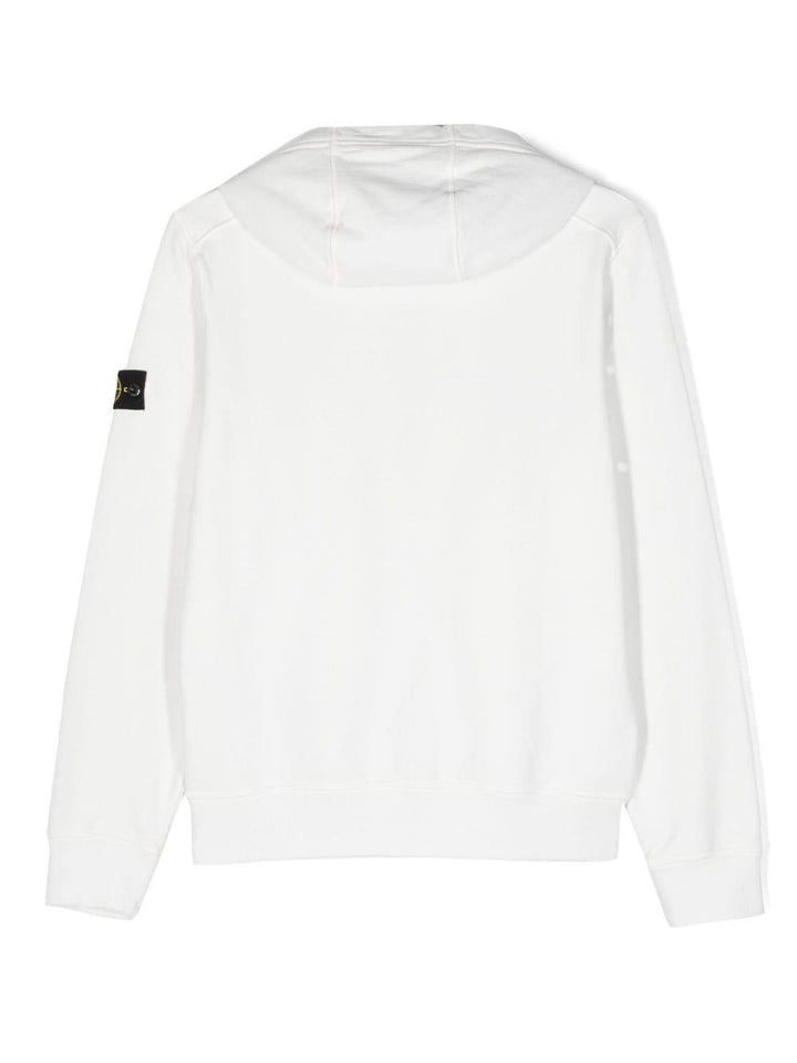 White sweatshirt for boys with logo