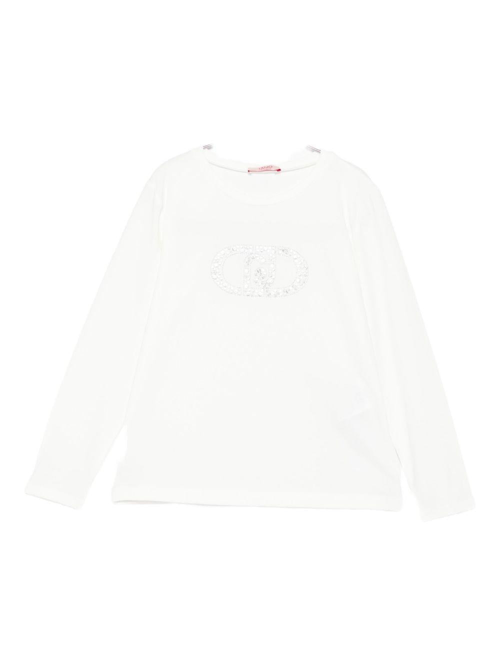 T-shirt bianco per bambina GF5008J0088 B3951 Liu Jo 