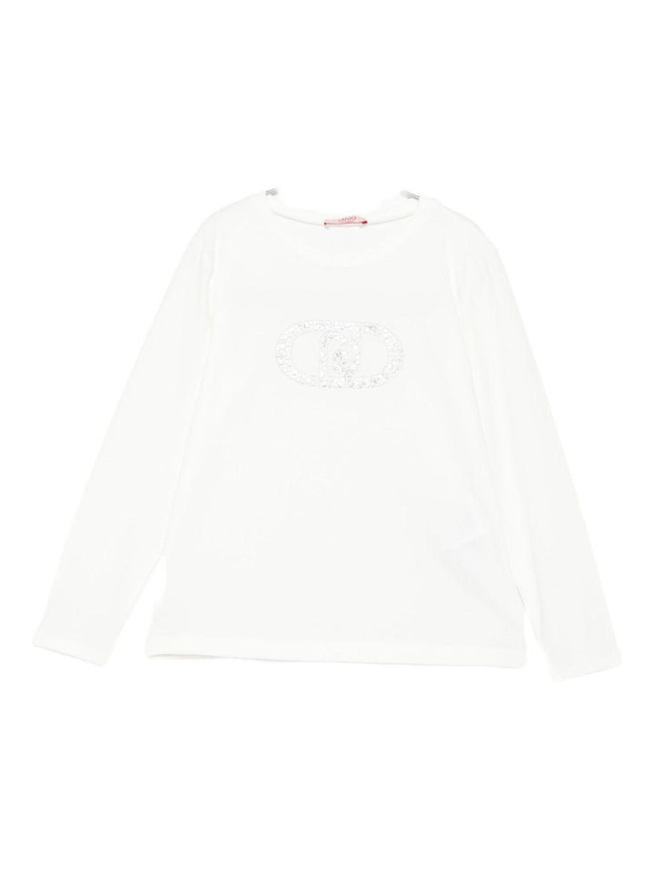 T-shirt bianco per bambina GF5008J0088 B3951 Liu Jo 