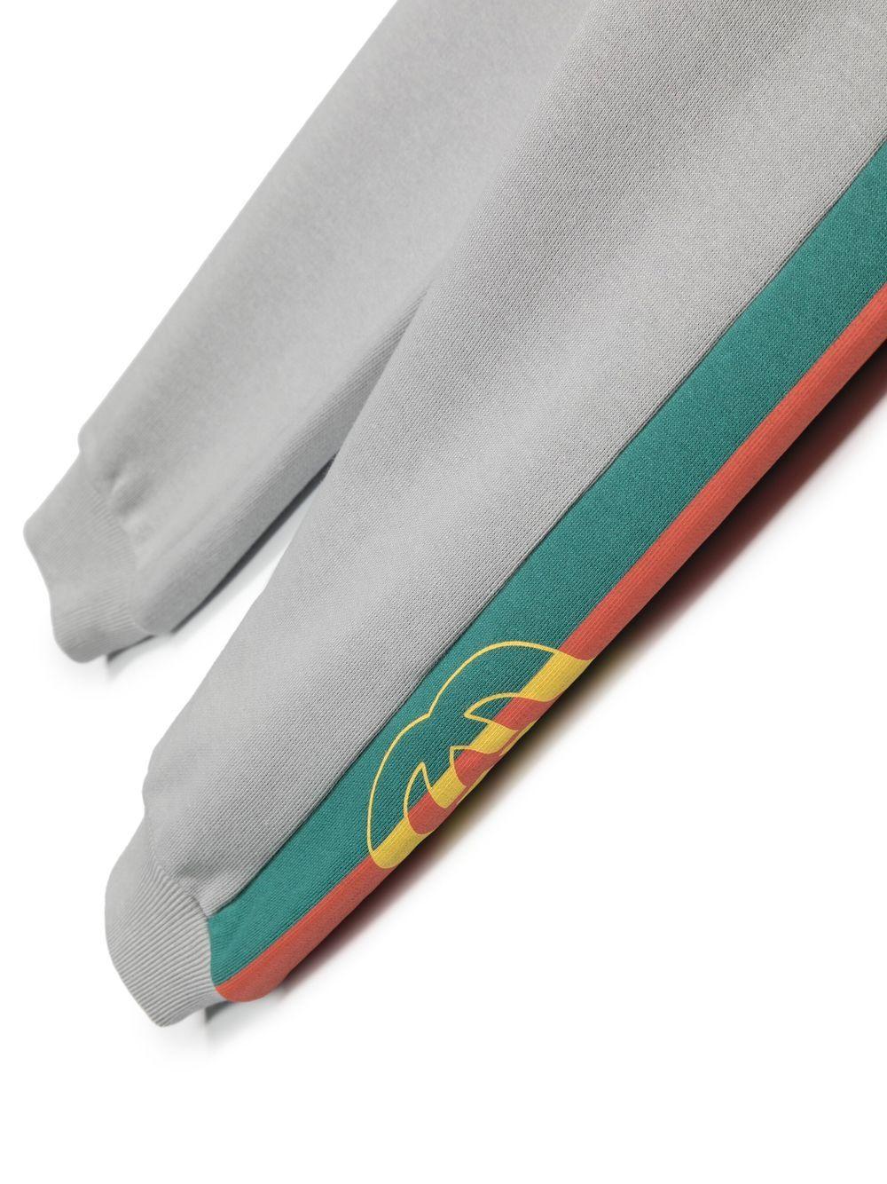 Gray trousers for boys with logo