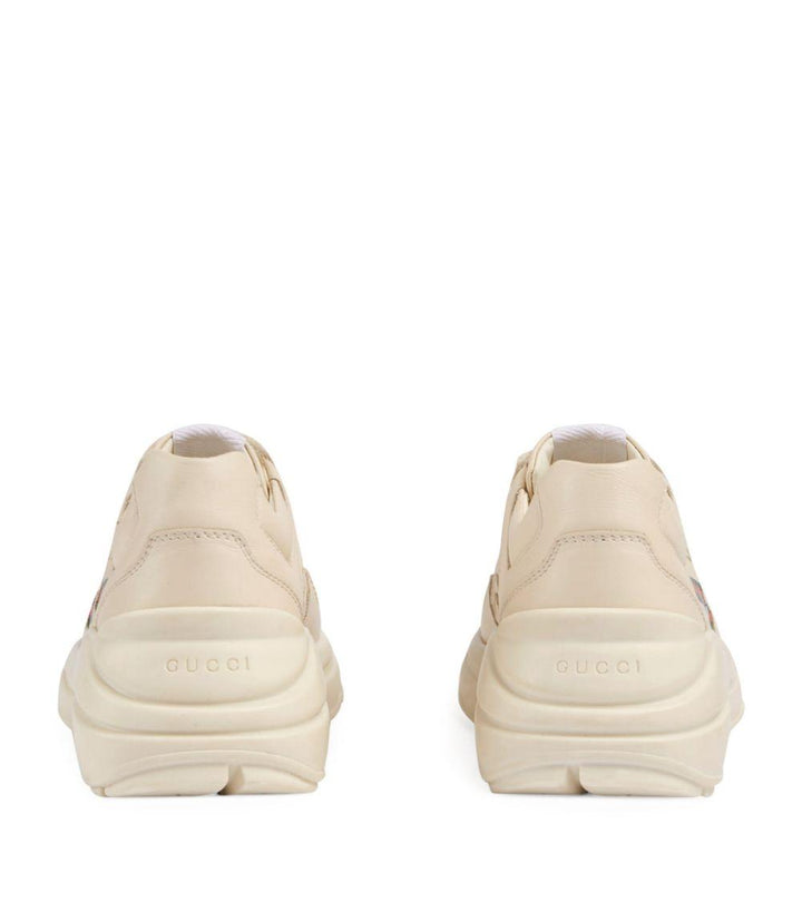 Sneakers crema per bambina con logo