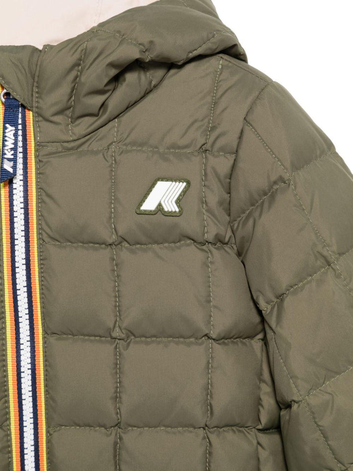 Giacca beige sabbia per neonata con logo