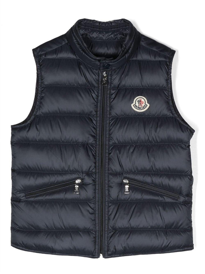 Gilet Vest gui blu notte per bambino 9541A0010053334 742 Moncler Kids 