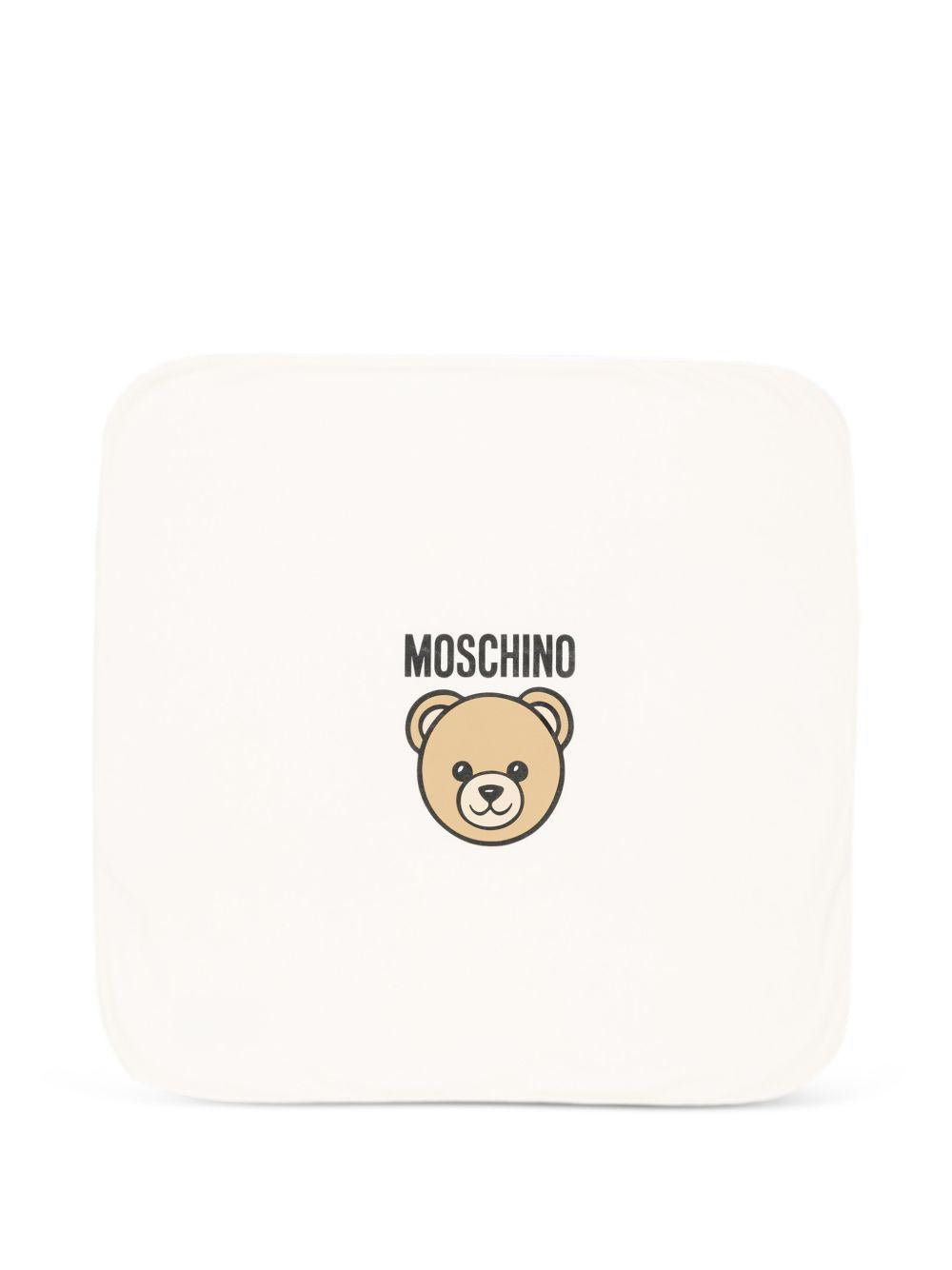 Coperta bianca per neonato MUB00OLCA40 10063 Moschino Kids 
