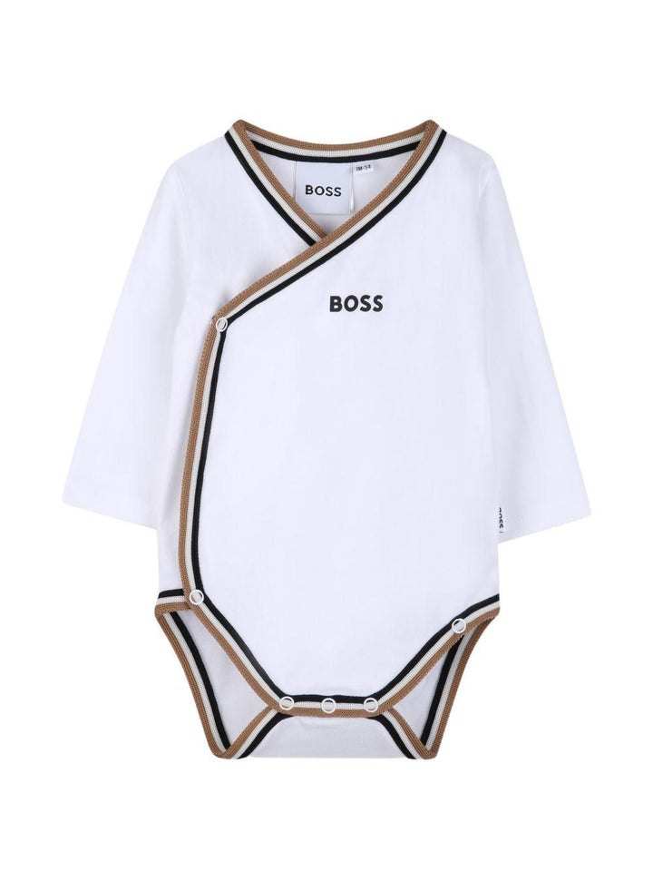 Kit tutine bianche/beige per neonato J53055 10P Boss Kids 