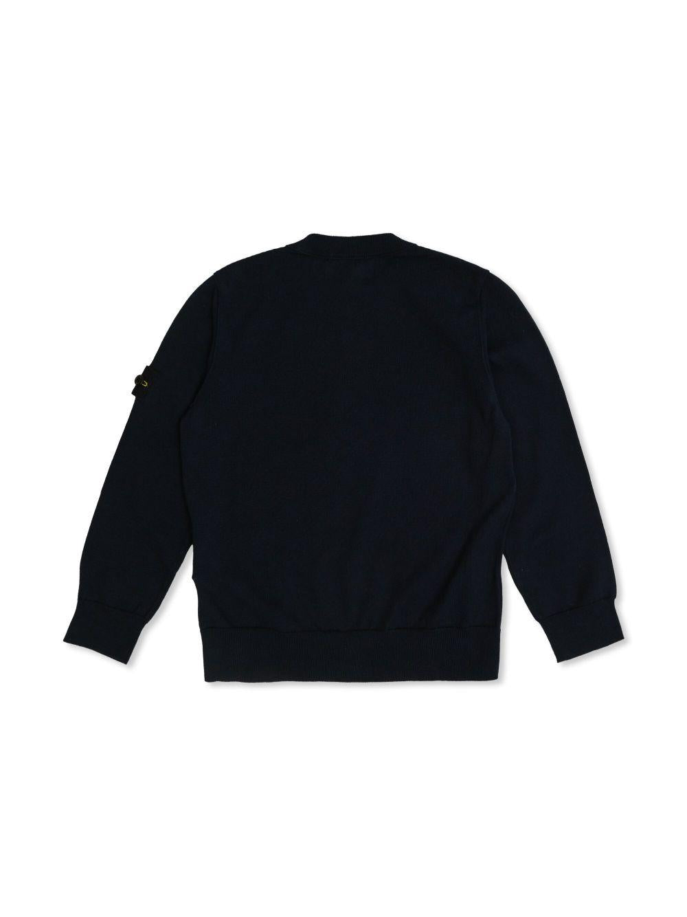 Maglione blu navy per bambino 65100001S00B2 V0020 Stone Island Kids 
