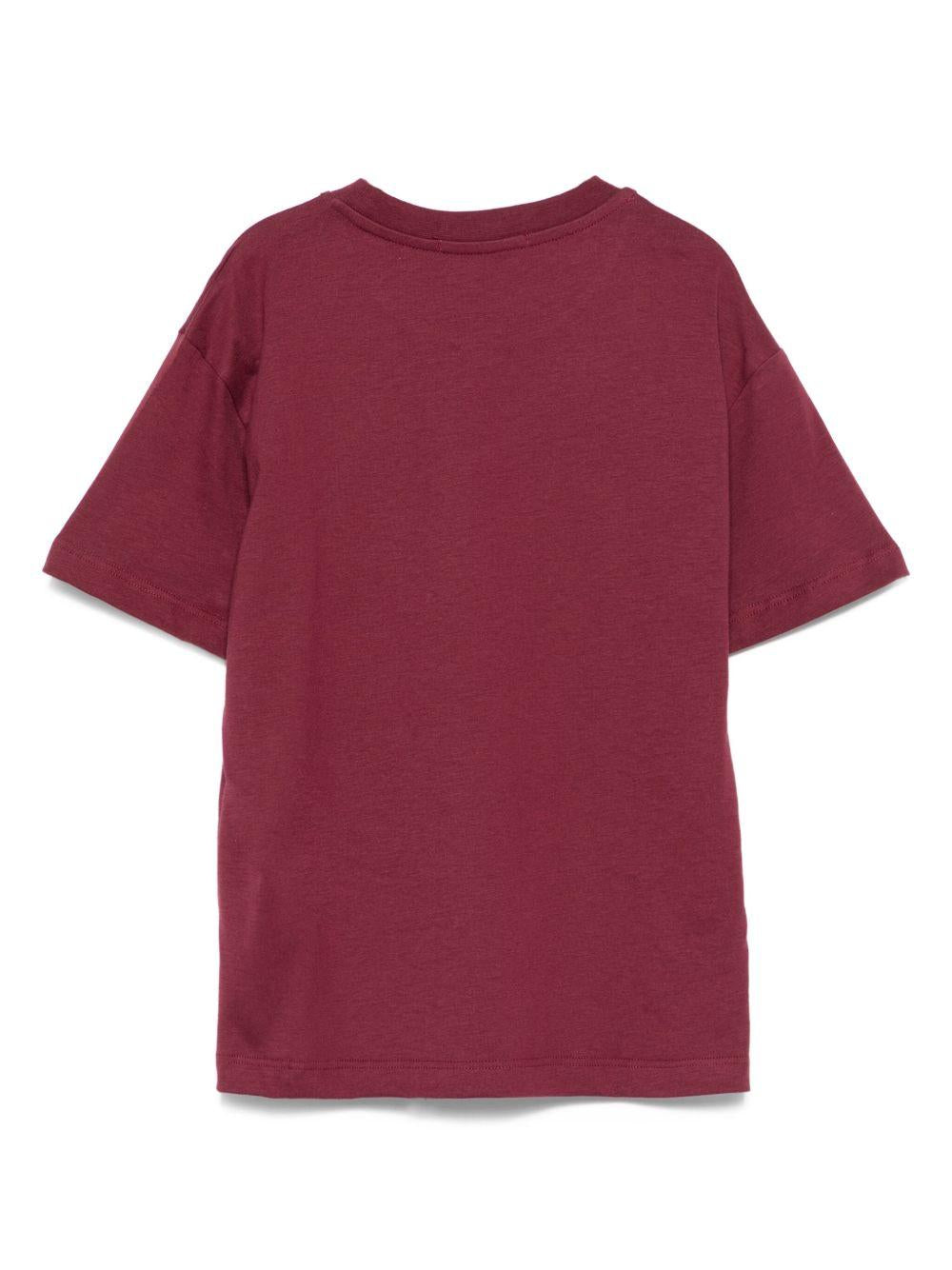 T-shirt bordeaux per bambino F5MSJUTH007 MS034 Msgm Kids 