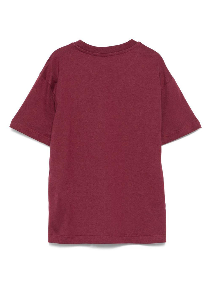 T-shirt bordeaux per bambino F5MSJUTH007 MS034 Msgm Kids 