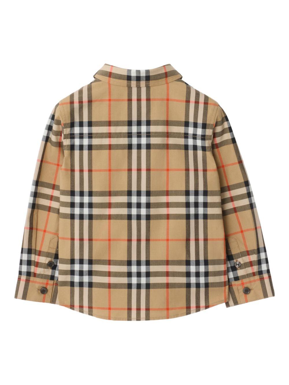 Camicia beige per neonato 8121242 B9368 Burberry Kids 