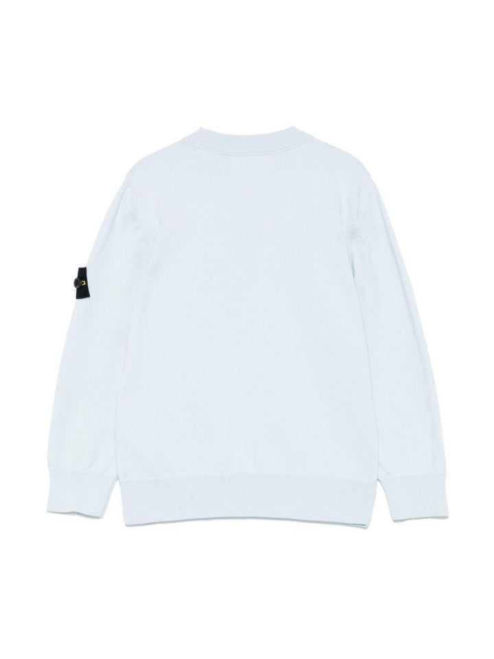 Maglione celeste per bambino 65100001S00B2 V0041 Stone Island Kids 