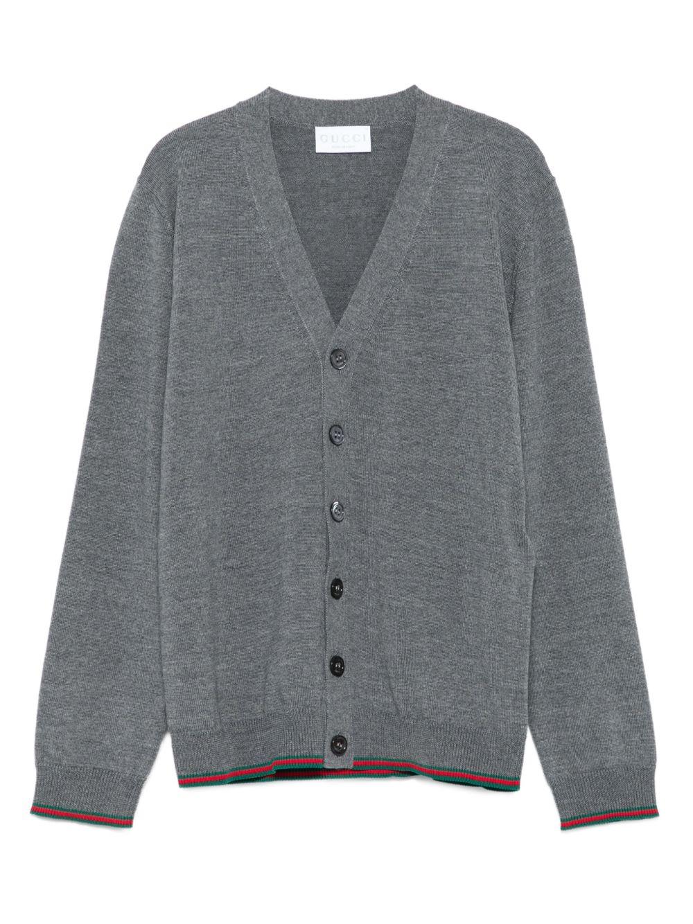 Cardigan grigio per bambino 832635XKEXU 1127 Gucci Kids 