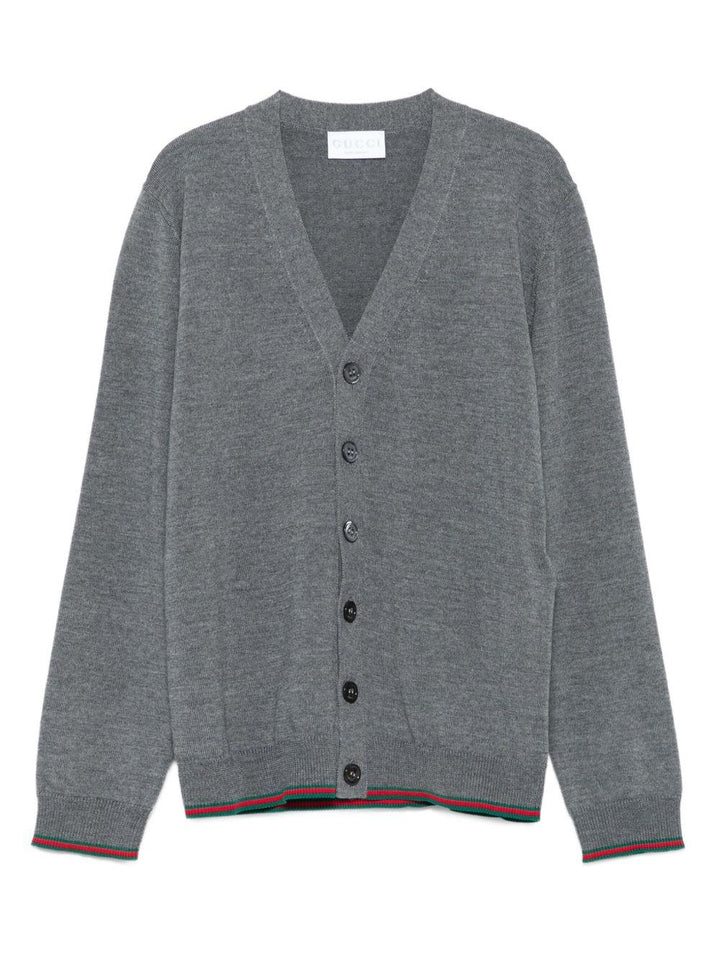 Cardigan grigio per bambino 832635XKEXU 1127 Gucci Kids 