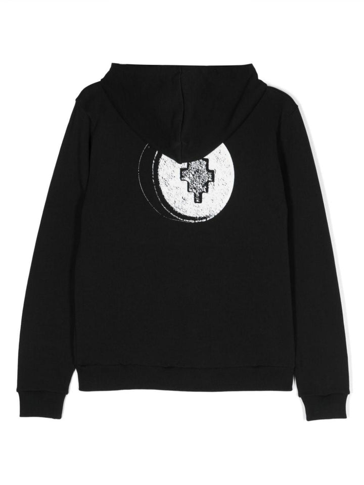 Black sweatshirt for boys with white logo
