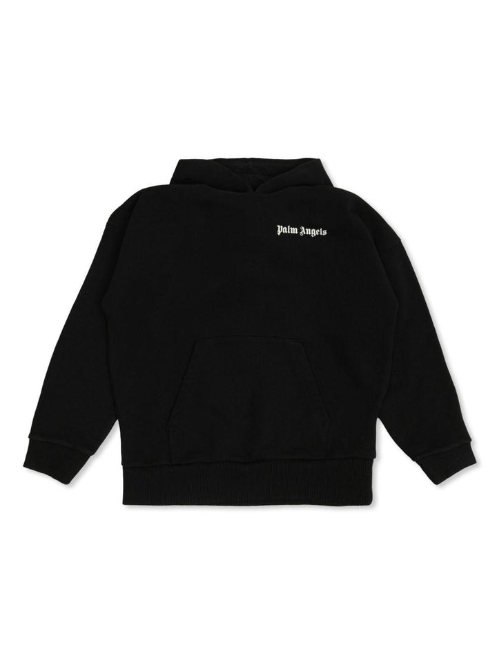 Felpa nera per bambino PBBB011C99FLE002 1003 Palm Angels Kids 