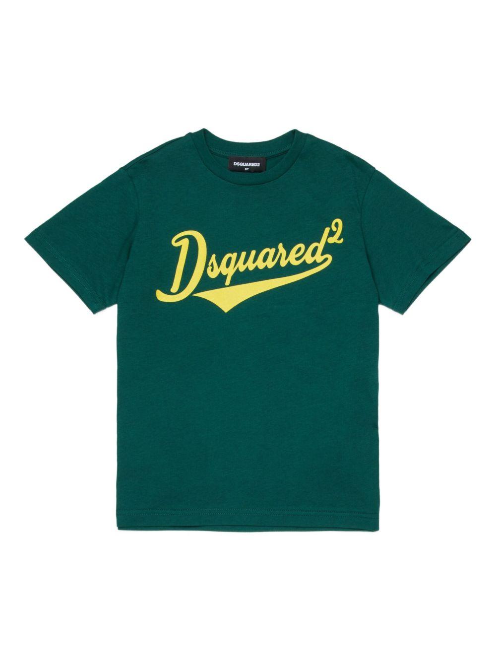 T-shirt verde scuro per bambino DQ3171D0ACD DQ522 Dsquared2 Kids 